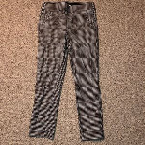 Black and white checkered dress pant